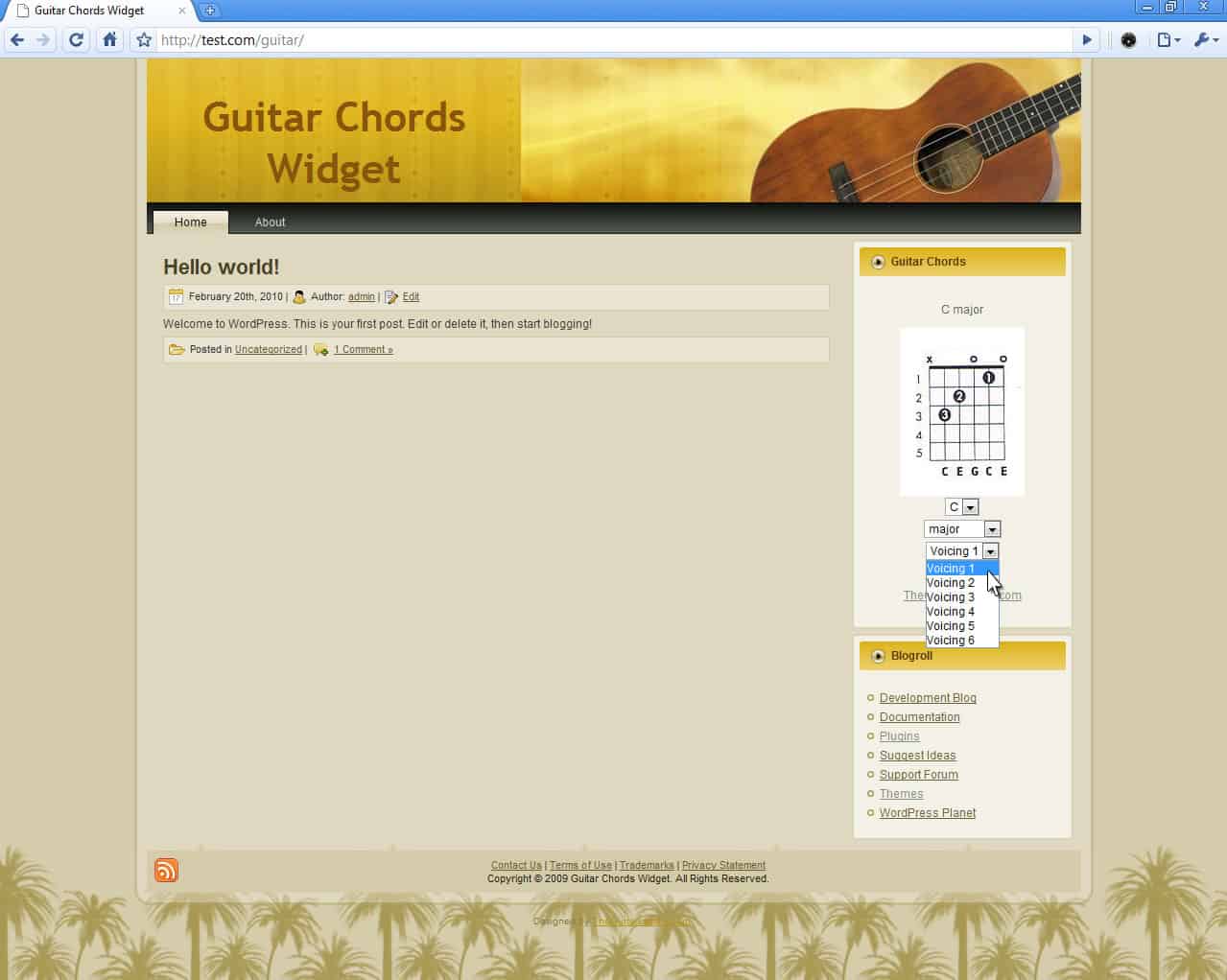 Guitar Chord Widget Installation Step 3
