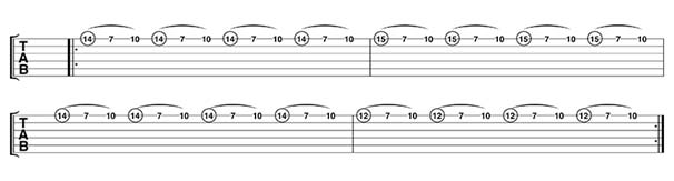Guitar tapping exercise