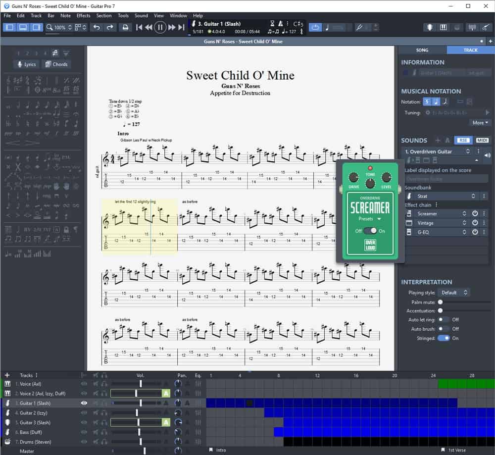 Guitar Pro - Tab Editor Software for Guitar, Bass, Drum, Piano and