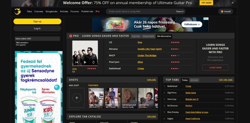 Ultimateguitar Screenshot 2025
