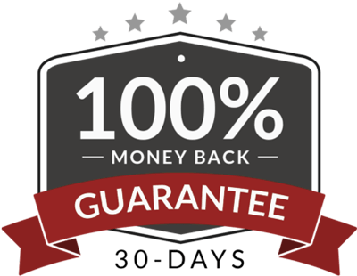 Your satisfaction is 100% guaranteed, or you get your money back, no questions asked!