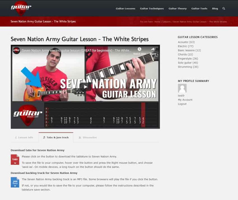 Theguitarlesson Video Tutorial With Tabs