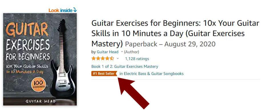 Guitar Exercises Beginners Book Amazon Listing