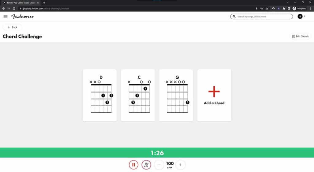 Fender Play Chord Challenge