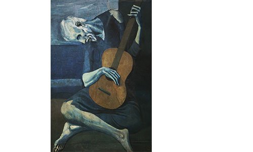 Old Guitarist Painting