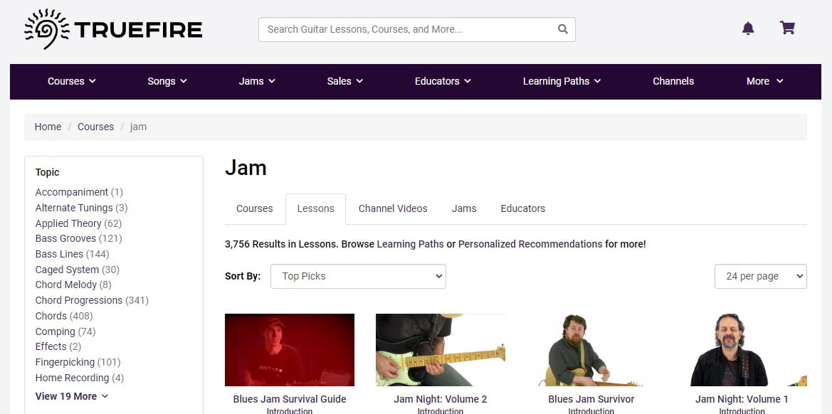 Truefire Guitar Jam Courses